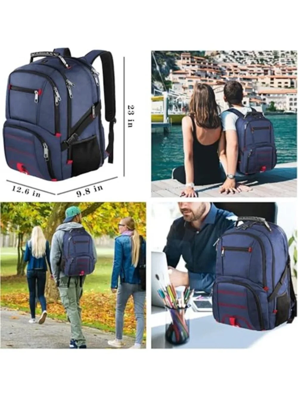 TSA Travel Laptop Backpack RFID Waterproof Carry On Business School Backpack